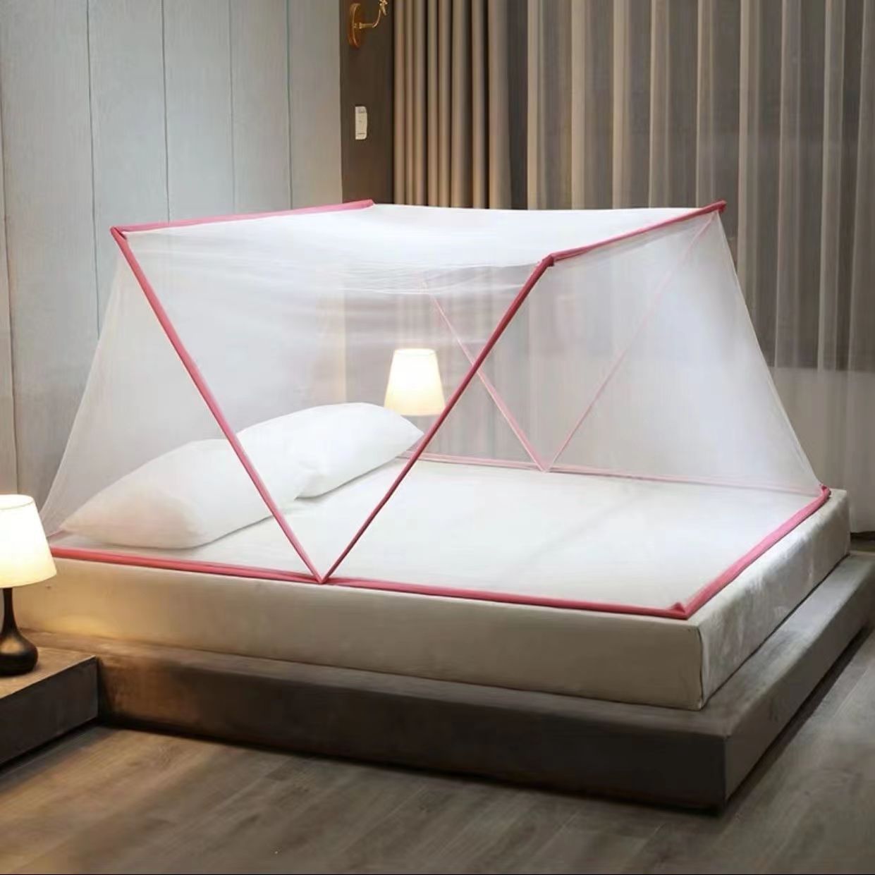 Factory cross-border new factory installation-free folding mosquito net Children's mosquito net dormitory single mosquito net double bed mosquito net
