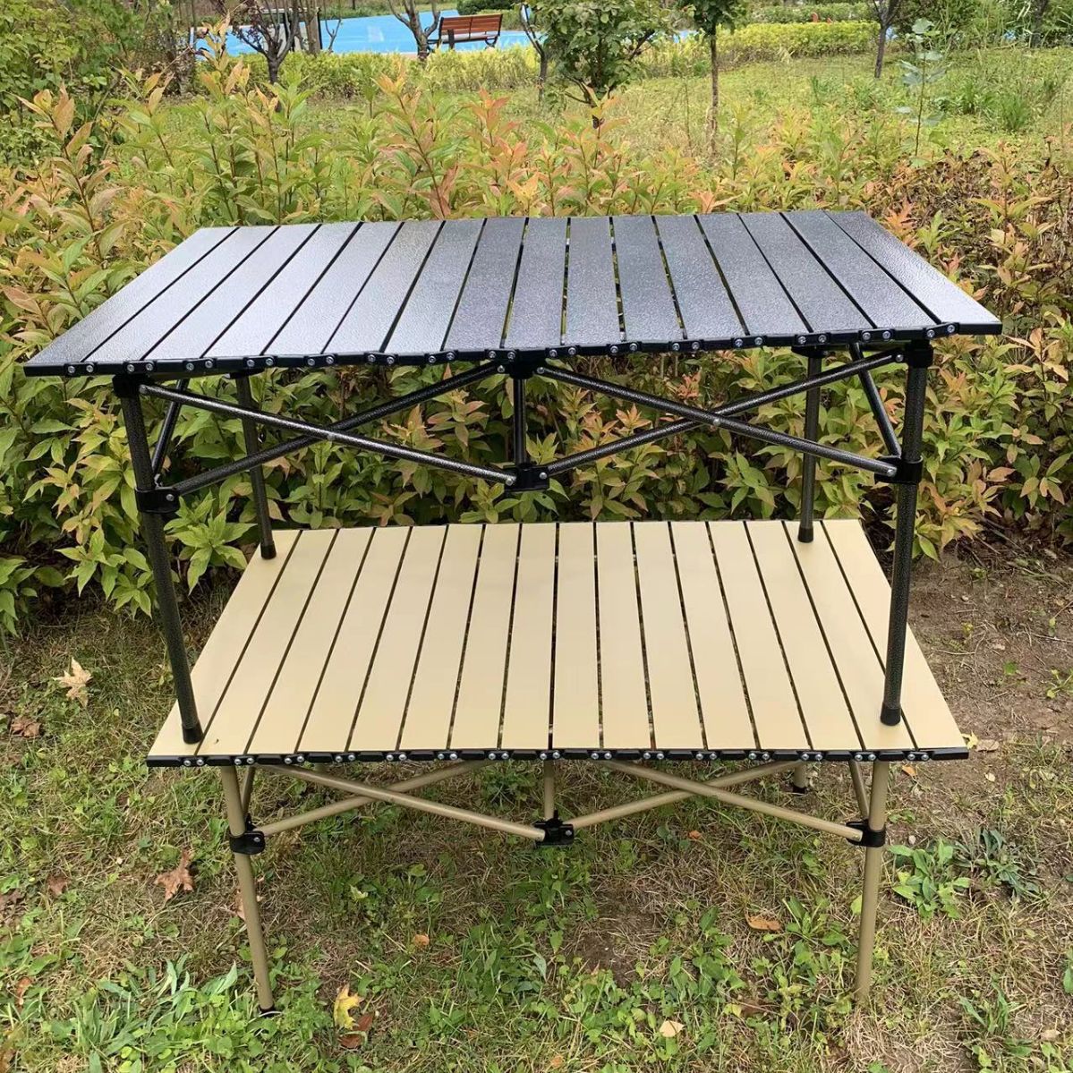 Outdoor Combination Egg Roll Table Portable Foldable Table Barbecue Picnic Camping Table Night Market Stall Artifact Special Table
