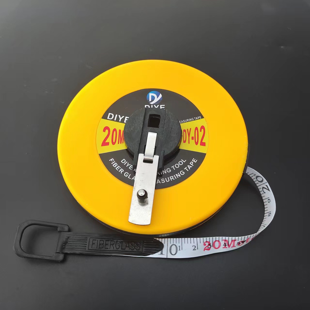 Factory wholesale measuring 20 meters 30 meters 50 meters 100 glass fiber ruler tape measure disc ruler fiber ruler tape measure