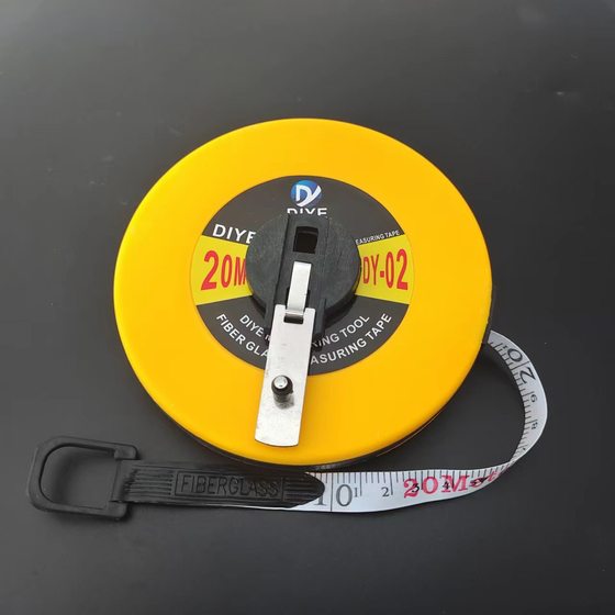 Factory wholesale measuring 20 meters 30 meters 50 meters 100 glass fiber ruler tape measure disc ruler fiber ruler tape measure