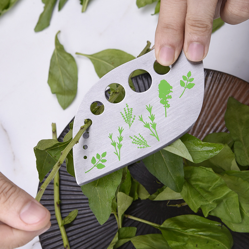 新品ステンレス9穴香草切家庭用厨房香料切アマゾン多用香草脱葉器剥離器|undefined