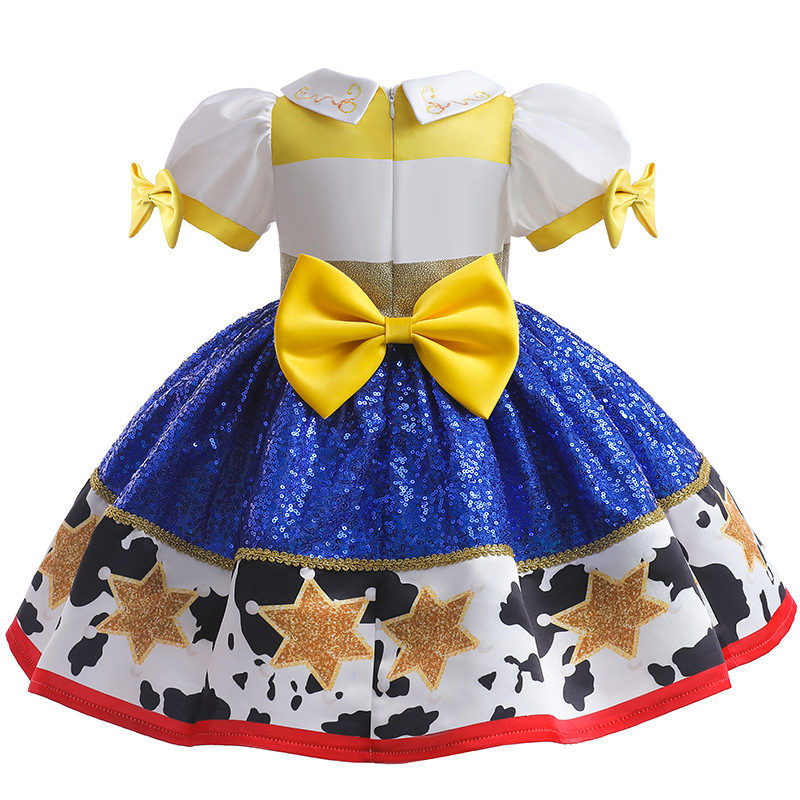 European and American cosplay Toy Story Tracy Children's Skirt Contrasting Color Waist Princess Skirt Girls' Gown Tutu Skirt