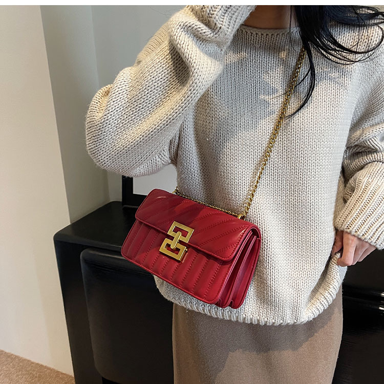 Autumn and winter retro small bags for women, new popular popular versatile chain crossbody bags, fashionable single shoulder small square bags