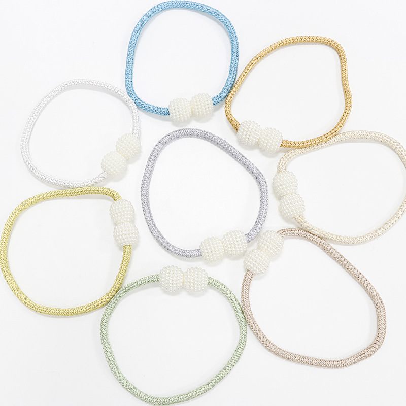 Factory spot a pair of pearl buckle creative curtain buckle strap rope curtain accessories curtain strap