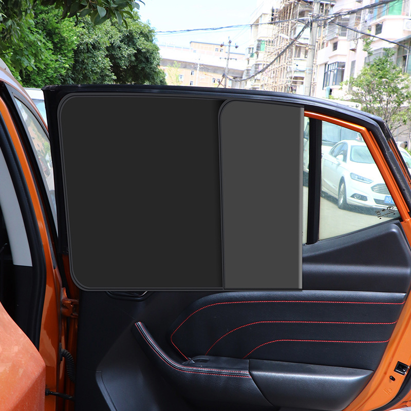 Heat insulation opaque vinyl coating magnetic car curtain shading curtain 10 strong magnetic car magnetic sunshade curtain