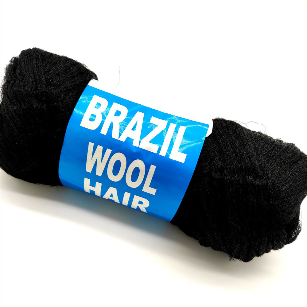 跨境 Brazil WOOL HAIR 脏辫绳雷鬼脏辫假发70克非洲毛线