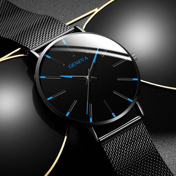 fashion blue needle men's watch men's watch quartz watch