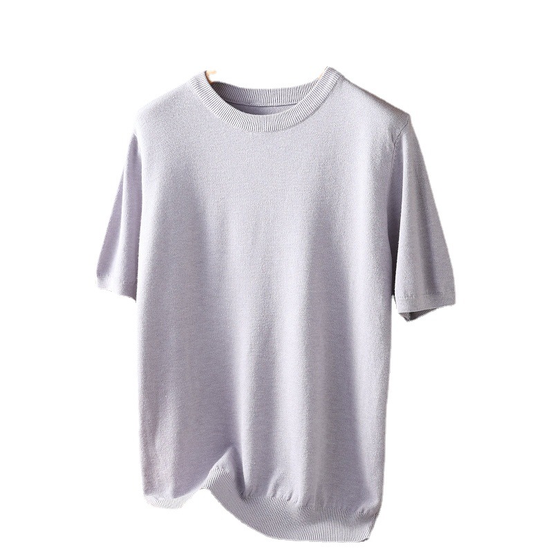 Summer new short sleeve men's round neck thin casual T-shirt sweater youth half sleeve base shirt wholesale