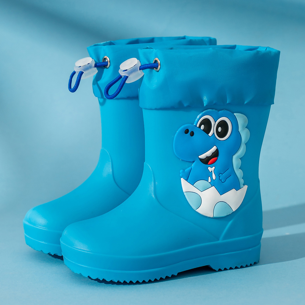 Fengqingfan children's rain boots for boys and girls children's rain boots non-slip girt waterproof children's cartoon student water shoes