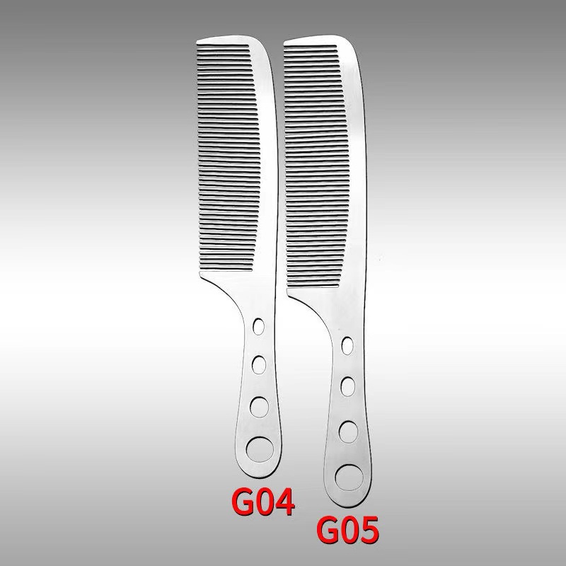 Stainless steel comb ultra-thin flat comb men's hair comb barber shop special steel comb Apple comb pointed tail comb hair cutting comb