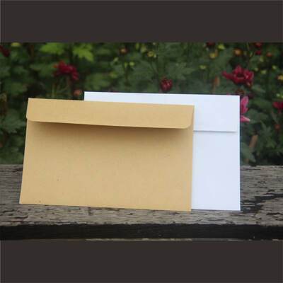 White Greeting Card Invitation Letter Wedding Invitation Envelope Thickened Plain Color Retro Western Style Invitation Card Kraft Paper Envelope Bag