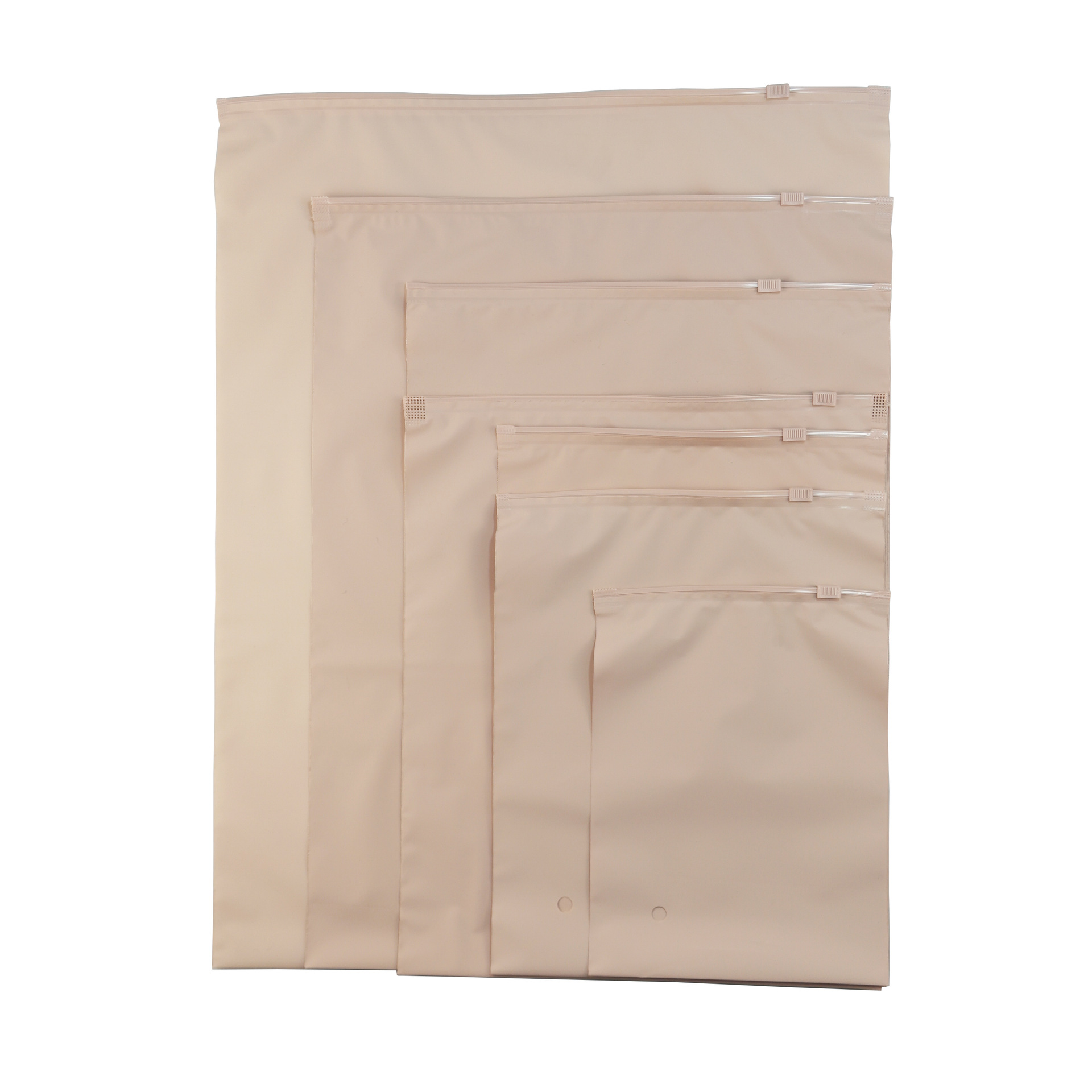 Color frosted zipper bag matte packaging bag in stock can be printed Logo clothing bag foreign trade cross-border e-commerce