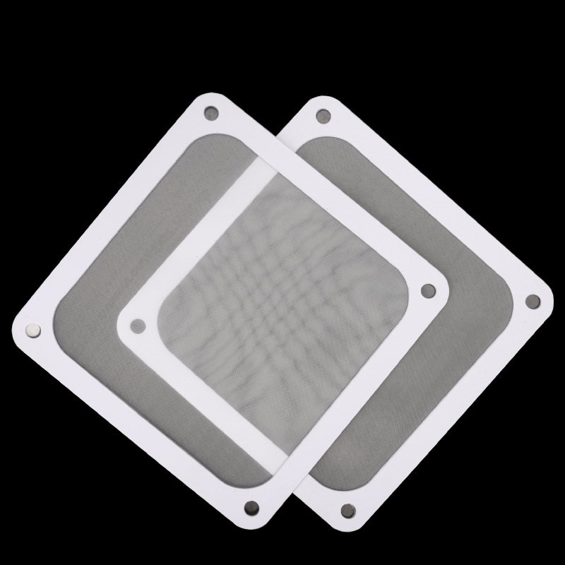 Chassis nylon dustproof magnetic fan dustproof mesh cover 12/14cm with magnet white dustproof filter