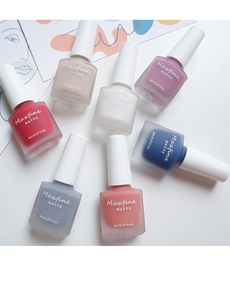 Maxfine matte nail polish baking-free natural wind quick-drying water-based nail polish non-peeling pregnant women and children available