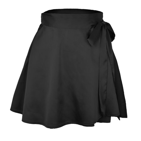 Summer 2023 Amazon Explosions Solid Color Skirt High Waist Fashionable One-Piece Lace-Up Skirt Chiffon Satin Wrap Skirt