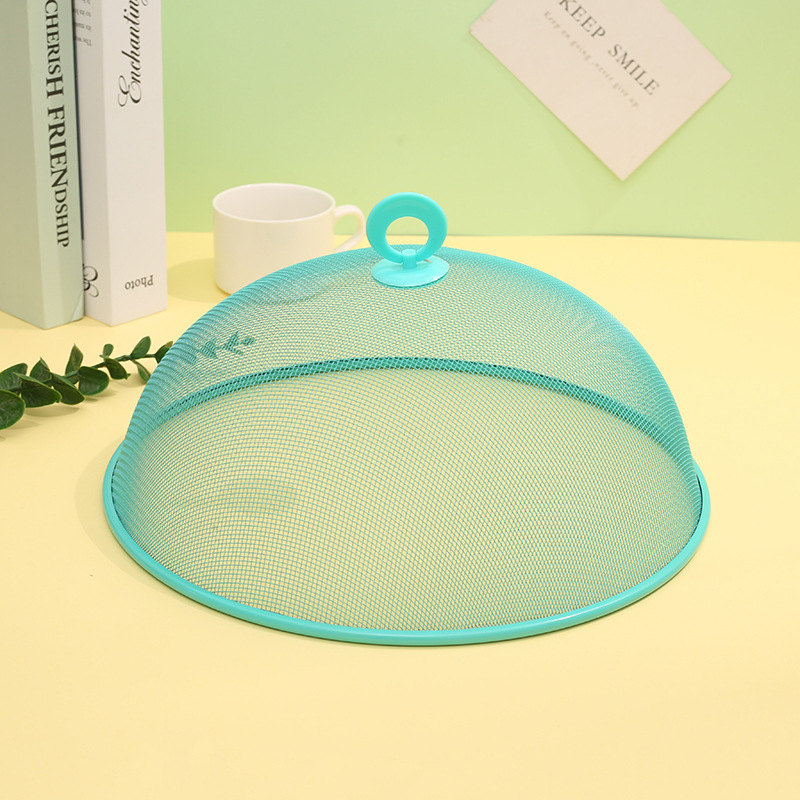 Table food dust-proof and insect-proof vegetable cover round dense hole food cover gift metal basket multi-food cover manufacturers wholesale