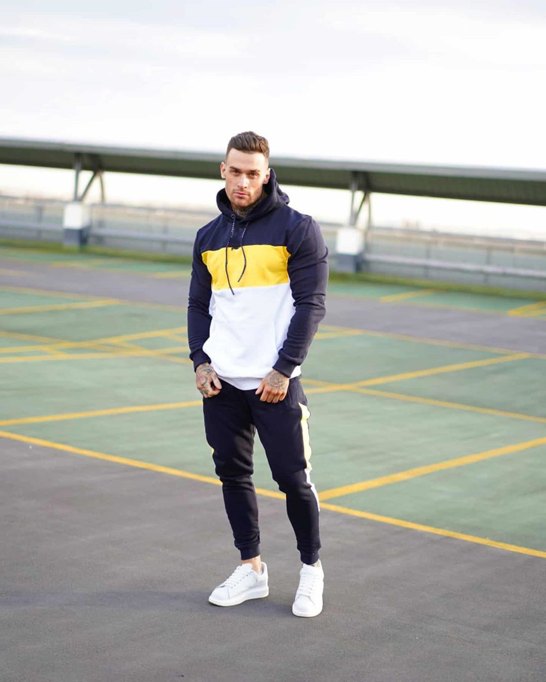 Cross-border foreign trade Leisure sweater suit autumn new large size Youth Men's Round neck sports running fitness suit