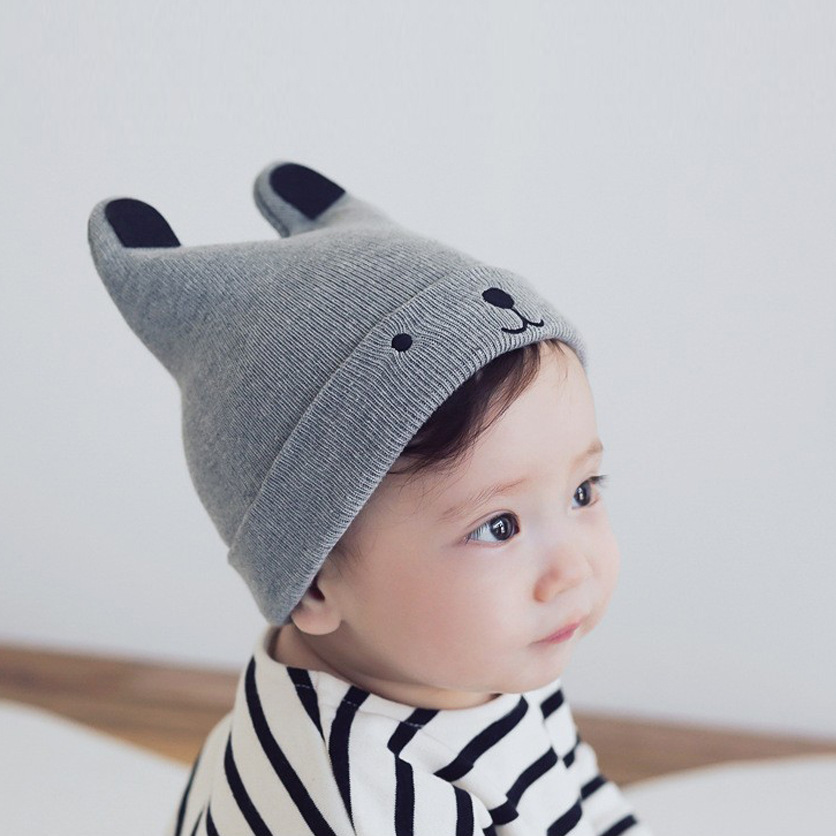 Autumn South Baby Hat Korean Style Fashion Warm Knitted Hat Cute Baby Beanie Baby Cap