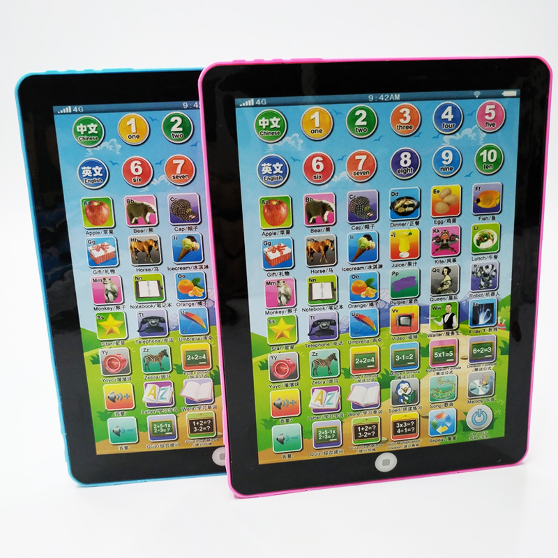 Export IPAD Early Education Story Machine for Children Learning Chinese and English Simulation Flat Panel Chinese Packaging Science and Education Toys