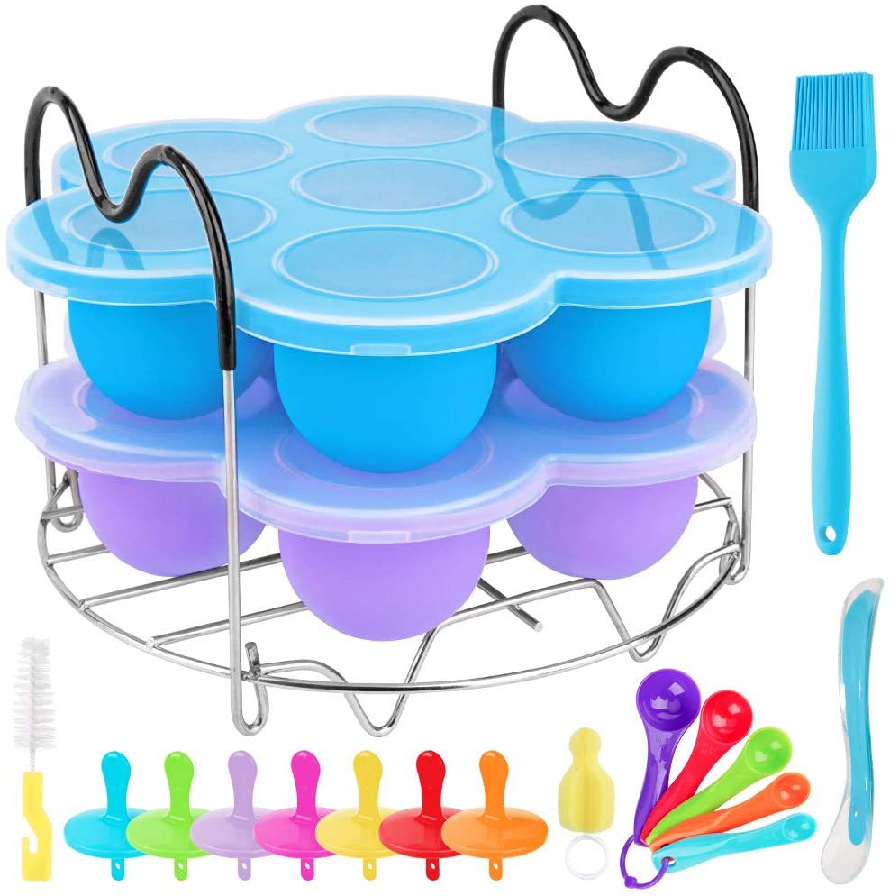 Supplementary food box stainless steel with silicone handle steaming rack butterfly basket suitable for pressure cooker iron cooker steaming rack steaming cage