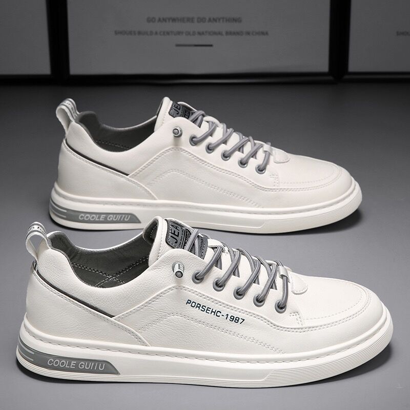 Men's Shoes Spring New Breathable White Shoes Trendy All-match Cloth Shoes Sports Casual Board Shoes Trendy Shoes for Male Students