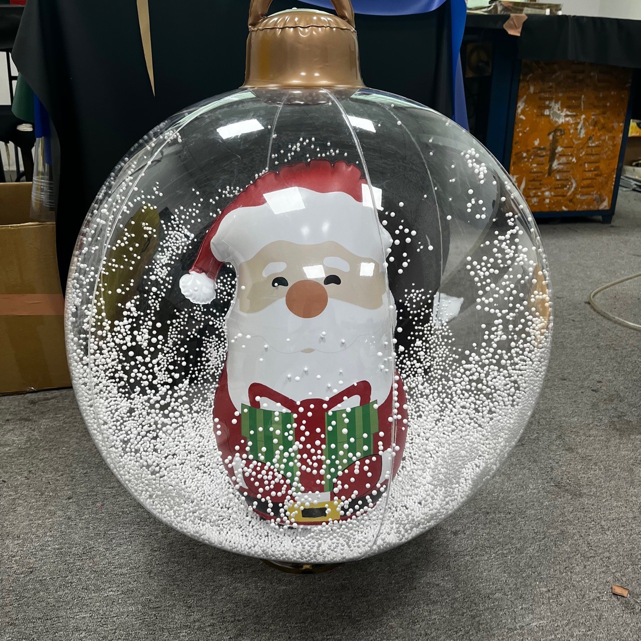 2023 new inflatable Christmas ball inflatable LED Christmas luminous ornaments crafts children Christmas snowman_voghion.com