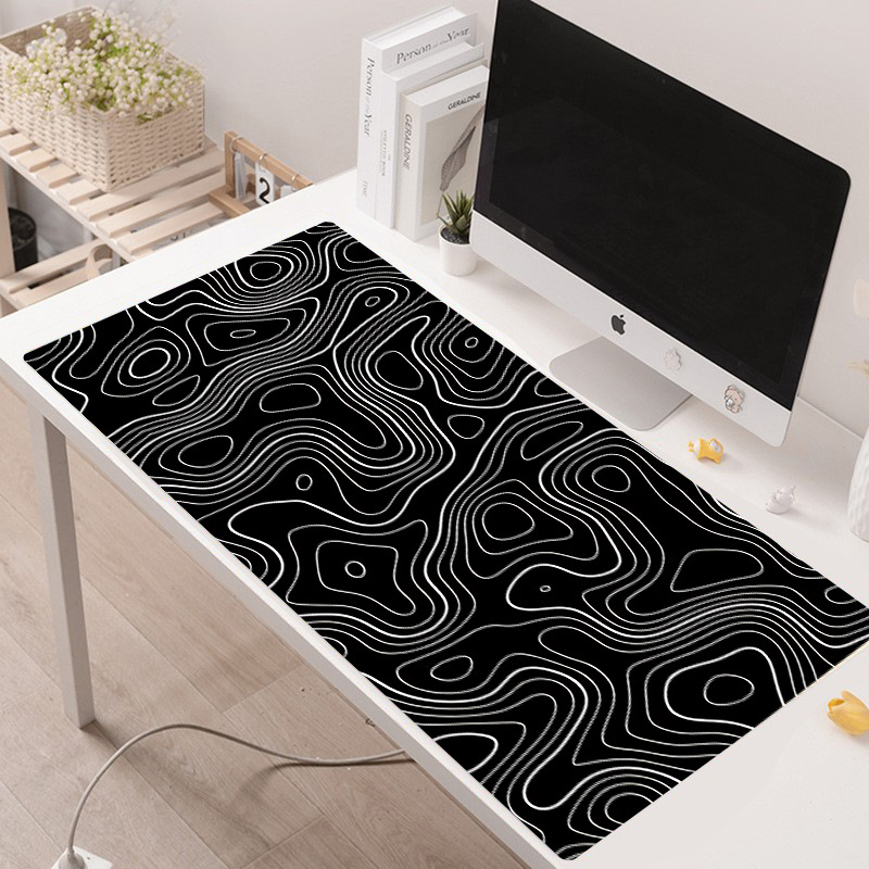 Mouse pad large heat map abstract lines large mouse pad new fluid corrugated anti-slip pad factory wholesale