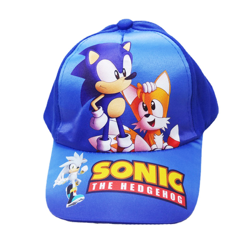 Cross Border Hedgehog Sonic Children's Baseball Cap Student Anime Cartoon Cap Sonic Kid Kids Sun Hat