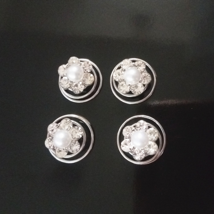 Cross-border sales of Korean popular hair accessories bridal hair accessories rhinestone screw clip spring clip hairpin hair accessories