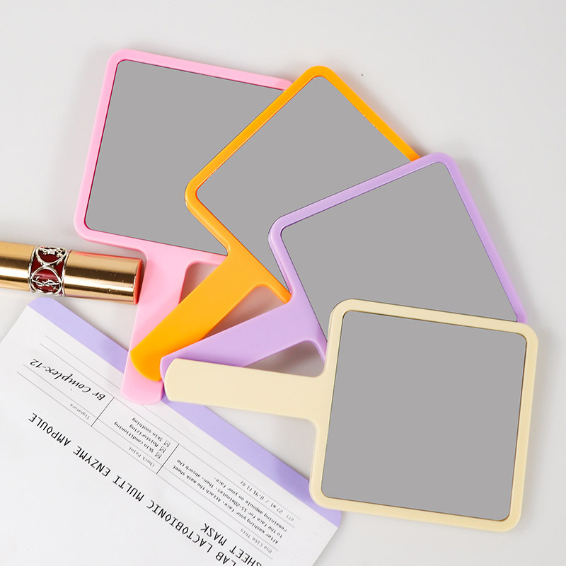 Korean Style Square Handheld Mirror diy Cream Gel Portable Portable Cosmetic Mirror Beauty Salon Gift Printing Advertising logo