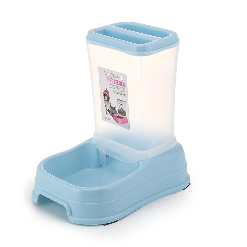 New straight barrel feeder pet large-capacity feeder lazy dog food feeder