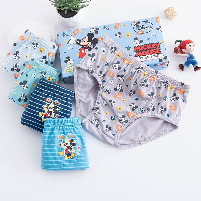 South Korea hot sale cartoon printed cotton children's underwear children's cotton high-end boxed girls' briefs shorts