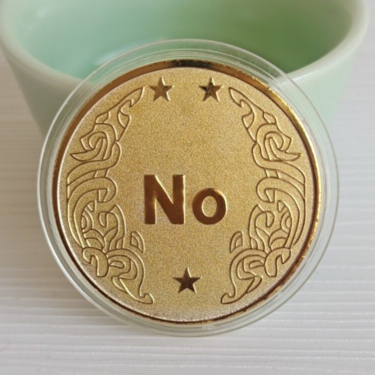 Decision coin YES/NO magic coin toy coin lucky coin commemorative medal playing coin metal crafts collection coin