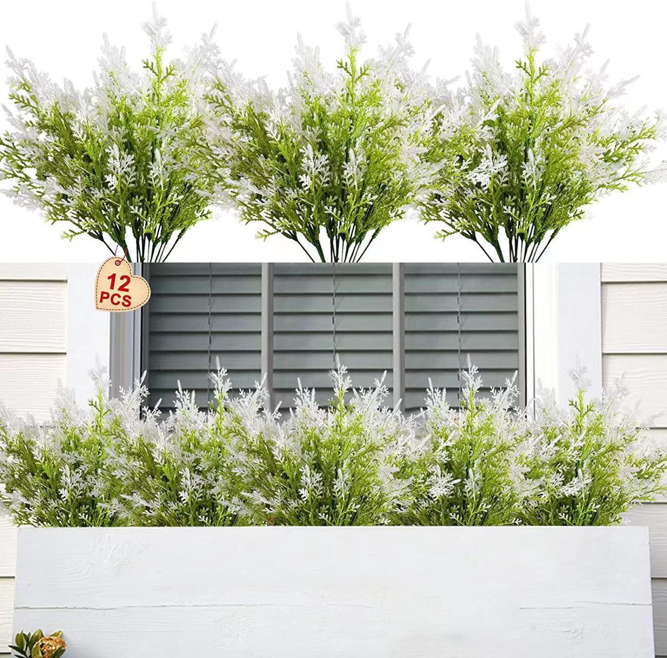 Cross-border artificial plastic Cedar Green Leaf balcony garden bonsai decoration green plant home landscape decoration plant
