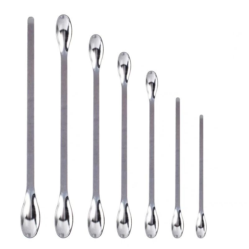 Stainless steel medicine spoon single head micro spoon 20 boxed chemical laboratory medicine spoons factory wholesale