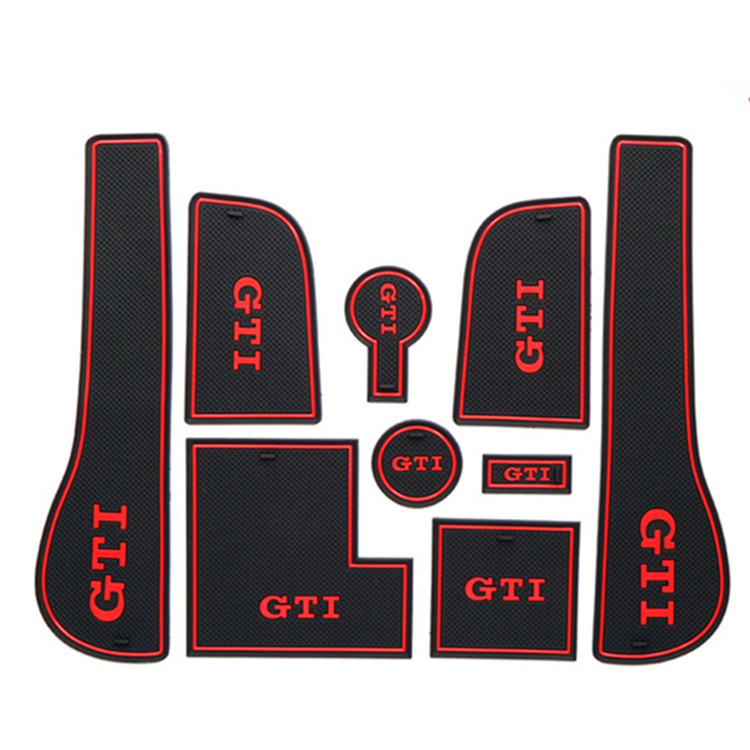 Suitable for Volkswagen GOLF 7 door slot mat interior anti-slip mat GOLF GTI modified water cup storage mat right Drive