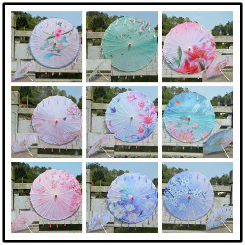 Tassel umbrella craft umbrella oil paper umbrella silk umbrella COS dance photography props ceiling antique Hanfu umbrella wholesale