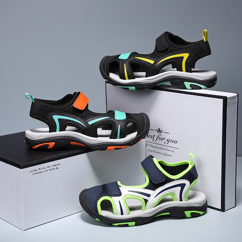 Children's Sandals 2023 New Summer Mid-Big Children's Soft Sole Non-Slip Korean Style Children's Shoes
