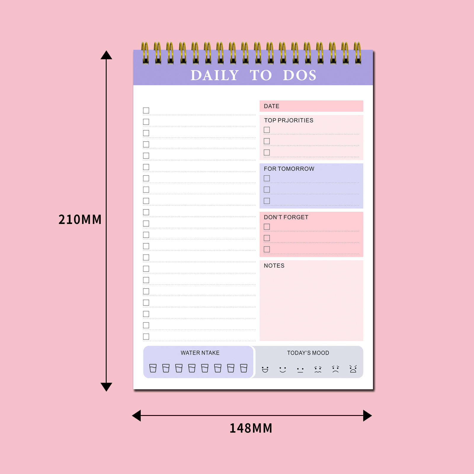 Simple creative daily plan Amazon English daily plan cross-border notebook business portable pen