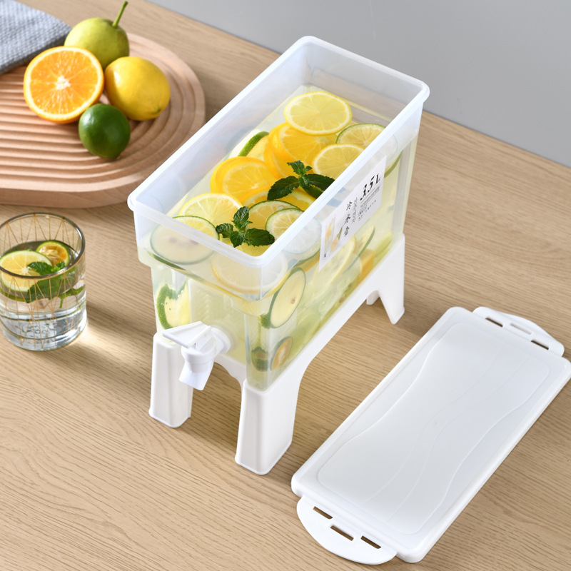 Household 3.5L large capacity cold water bottle can hold refrigerator PP material beverage pot office water tank in stock supply