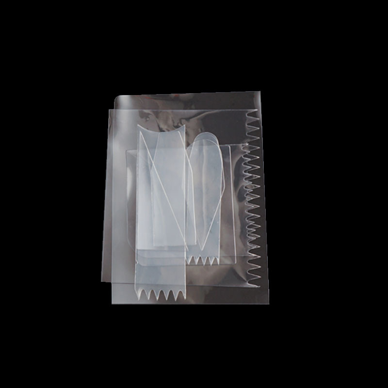 9-piece set of transparent plastic soft scraper cake cream smoothing scraper toothed scraper cake decorating baking tools