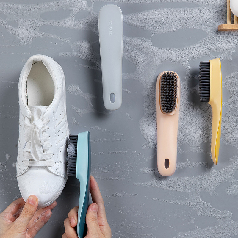 Housewife shoe brush soft brush does not hurt shoes cleaning brush household washing shoes washing clothes two-color board brush brush