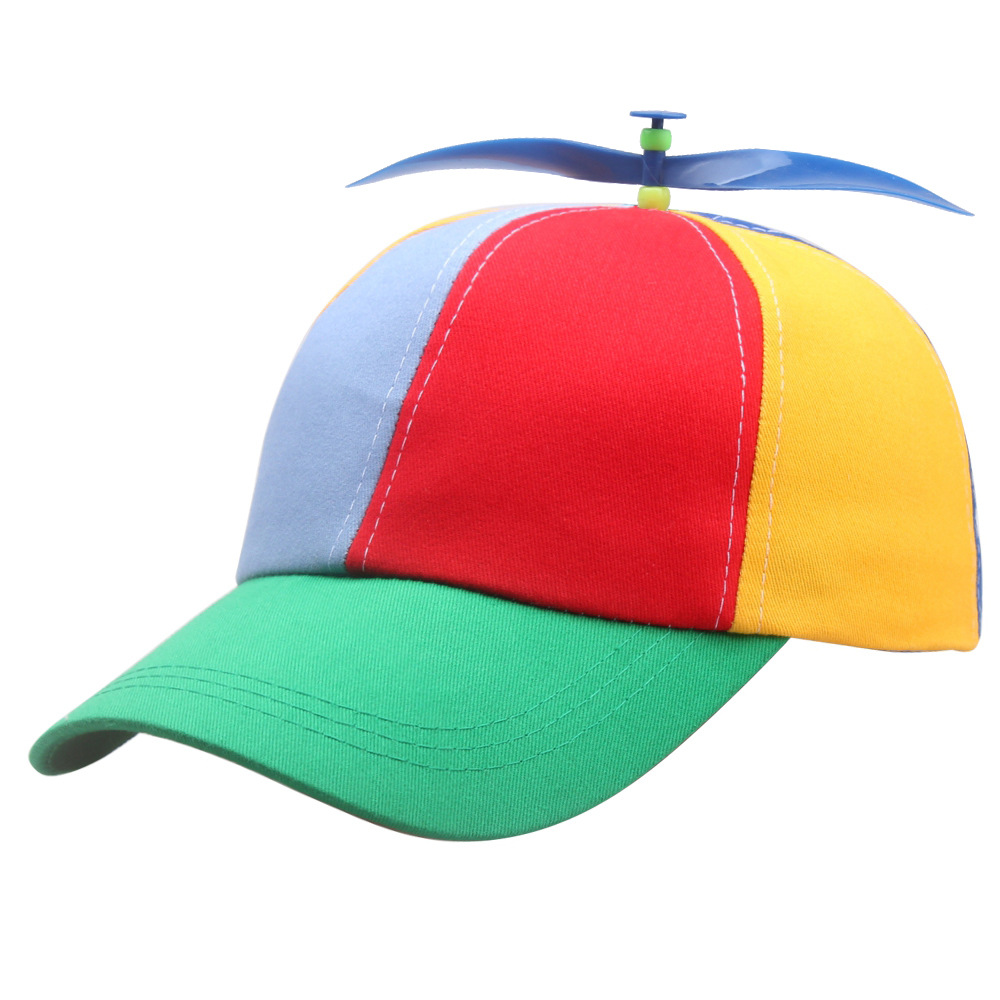 European and American creative detachable propeller bamboo dragonfly baseball cap spring and summer children's sunshade parent-child cap cross-border