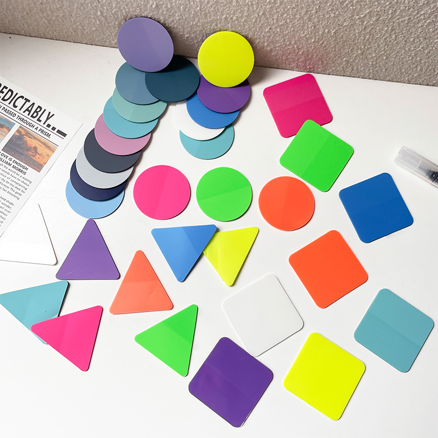 Triangular Fluorescent Set Morandi Round Index Stickers Multi-Color Special-Shaped Square Round Cultural Sticky Notes