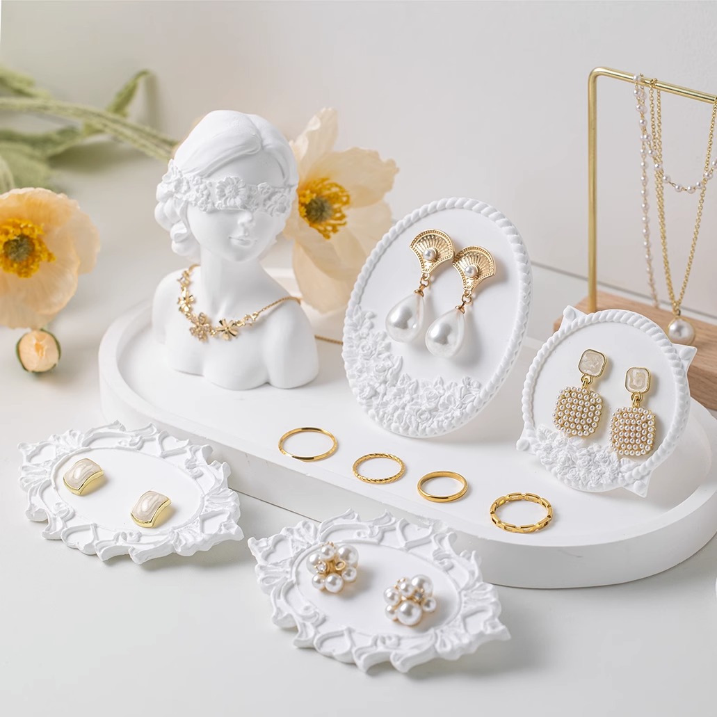 ins jewelry display stand white plaster Jewelry earrings earrings display stand earrings jewelry photo props ornaments