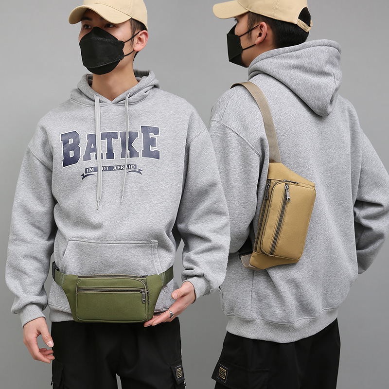 New Men's Waist Bag Wear-resistant Work Site Waist Bag Casual Sports Mobile Phone Bag Large Capacity Waist Bag for Men