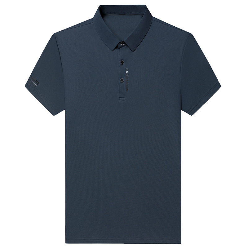 Waffle men's short-sleeved T-shirt polo shirt summer New lapel casual printed men's half-sleeved T-shirt live
