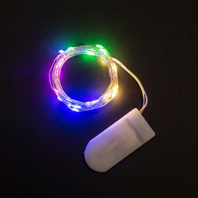 1m2 meter LED copper wire light string cake decoration button light string flowers gift copper wire light string 2032 gift box Light Wire