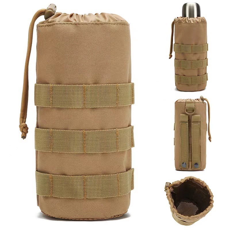 Тактический Набор чашек MOLLE System Сумка для чайника для воды Военный вентилятор Открытый набор чайников для воды Талия Подвесная тактическая сумка для чайника Камуфляж прикреплен