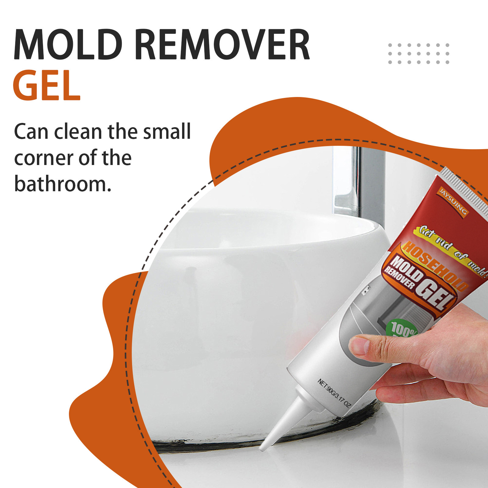 Jaysuing mildew removal gel Bathroom Kitchen Wall white wall cleaning stains mildew removal cleaner